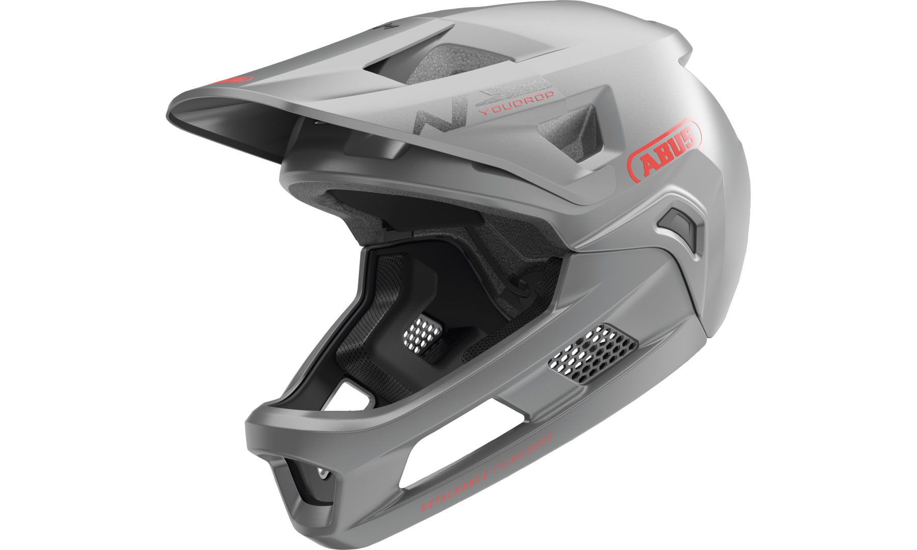 Велошлем детский ABUS YOUDROP FF Ti silver, размер S (48-55 см), титан серебристый 6
