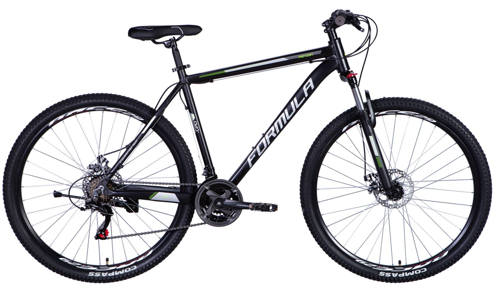 Фотографія Велосипед Formula MOTION 29" размер XL рама 21 2024 Черно-зеленый