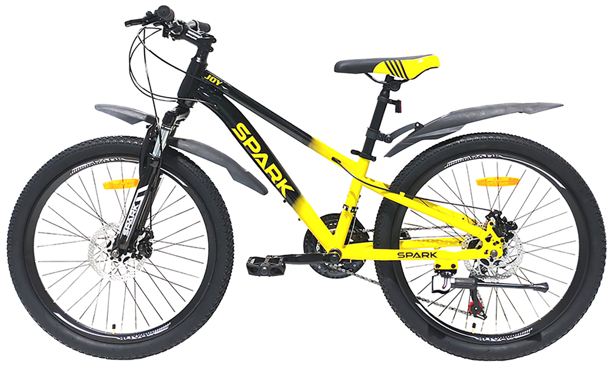 Велосипед SPARK JOY 24", розмір XXS, рама 11", 2025, жовтий з чорним 3