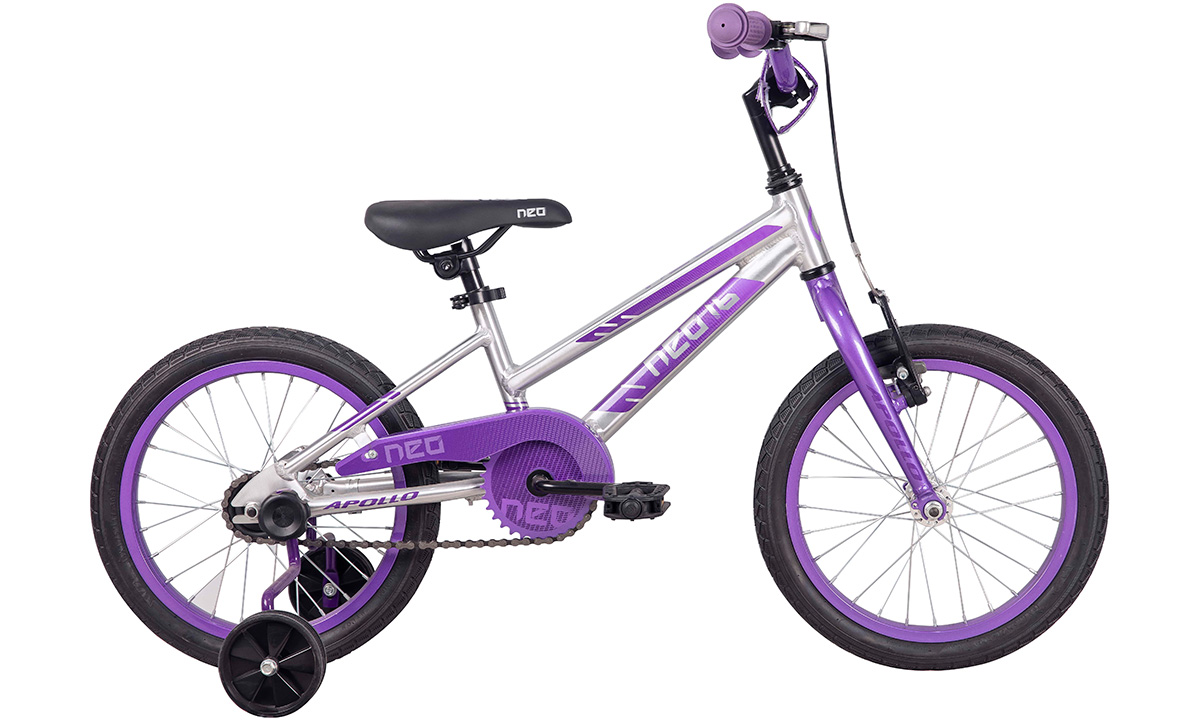 Фотография Велосипед детский Apollo NEO girls 16" 2021 Серо-фиолетовый