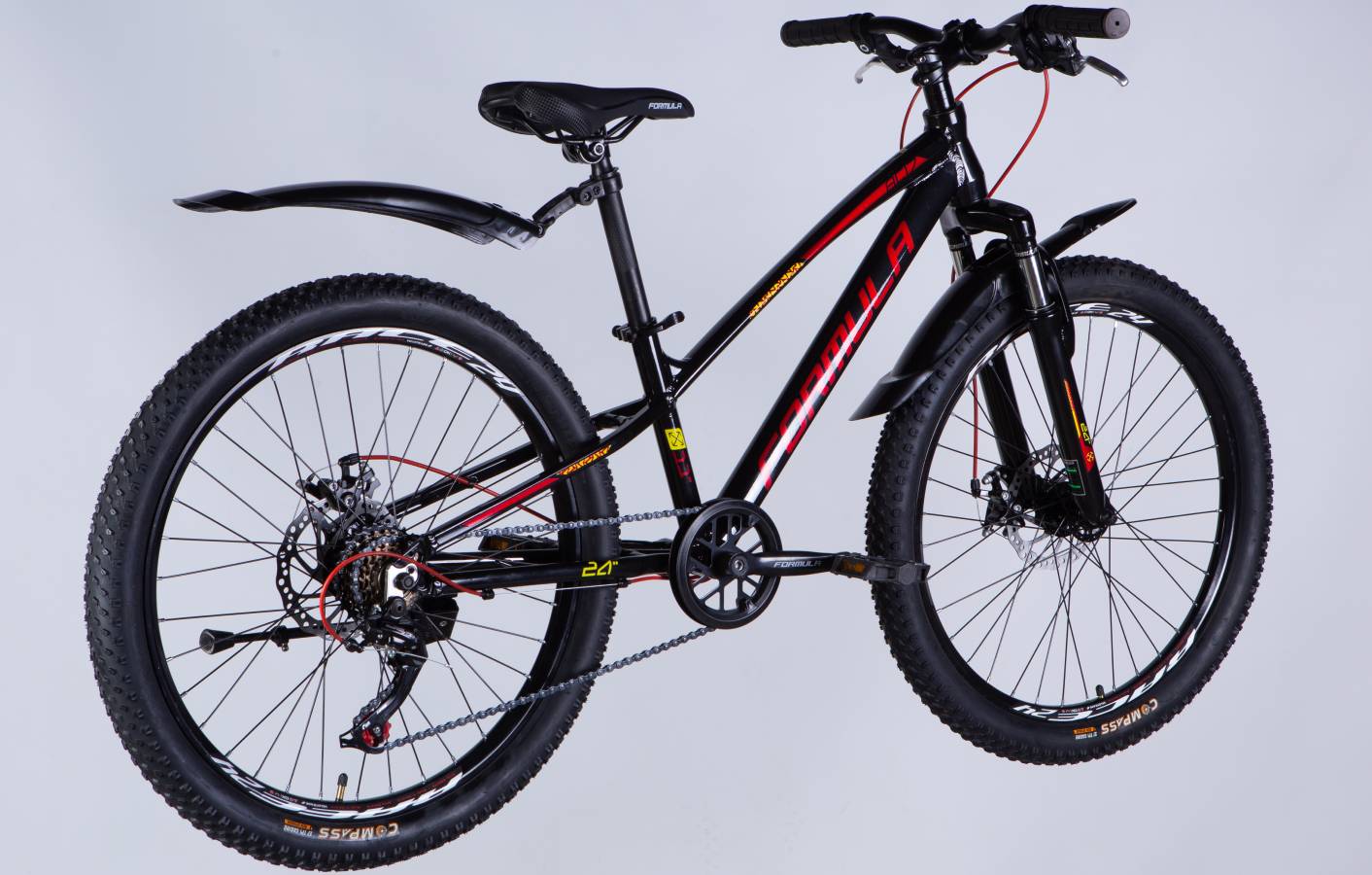 Велосипед Formula ACID DD 24" рама 11" 2025 черно-красный 4