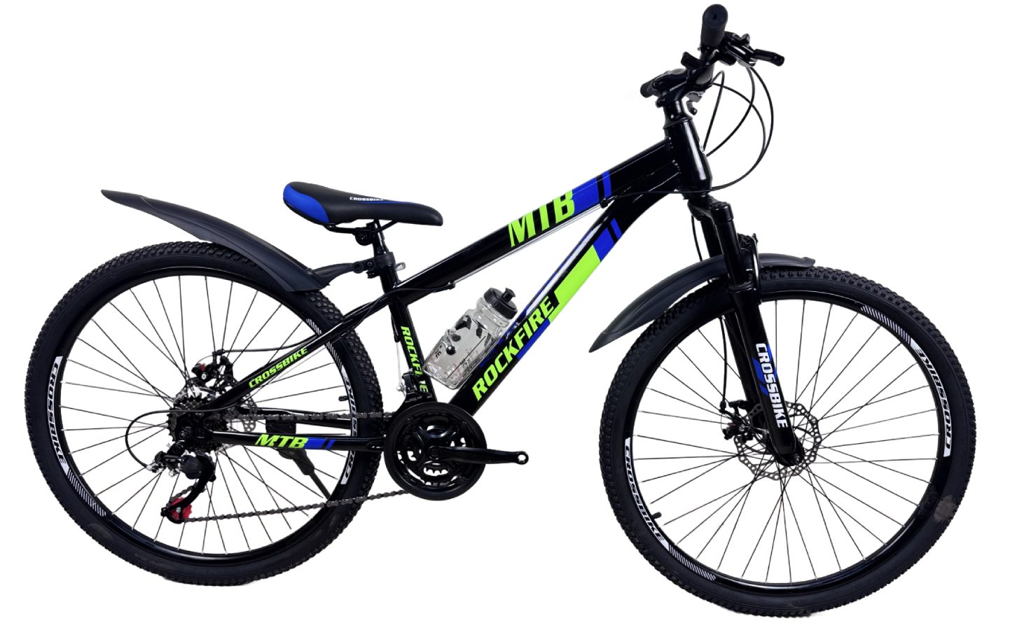 Велосипед CrossBike Rockfire 26", размер XS, рама 13", год 2026, Черный Велосипед CrossBike Rockfire 26", размер XS, рама 13", год 2026, Черный