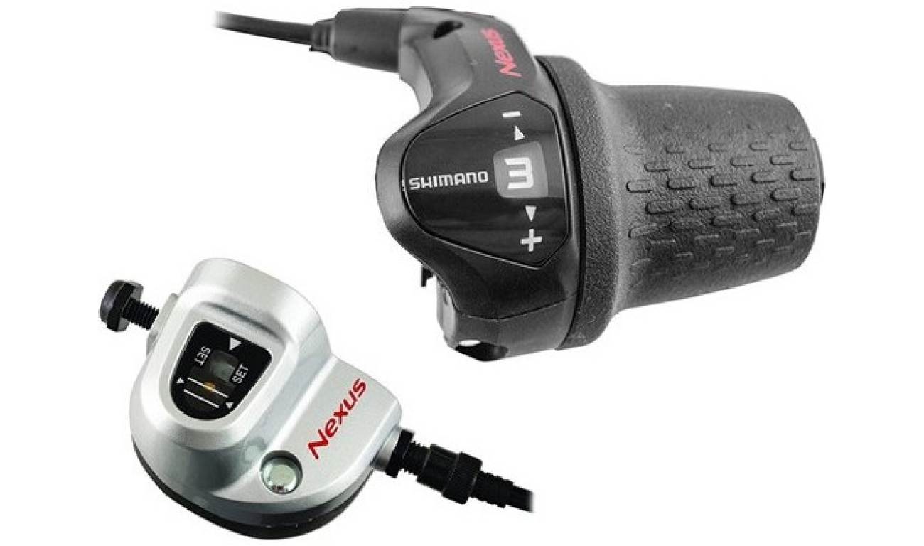 Шифтер Shimano SL-3S42 Nexus 2200мм 3 скор. черно-серый 