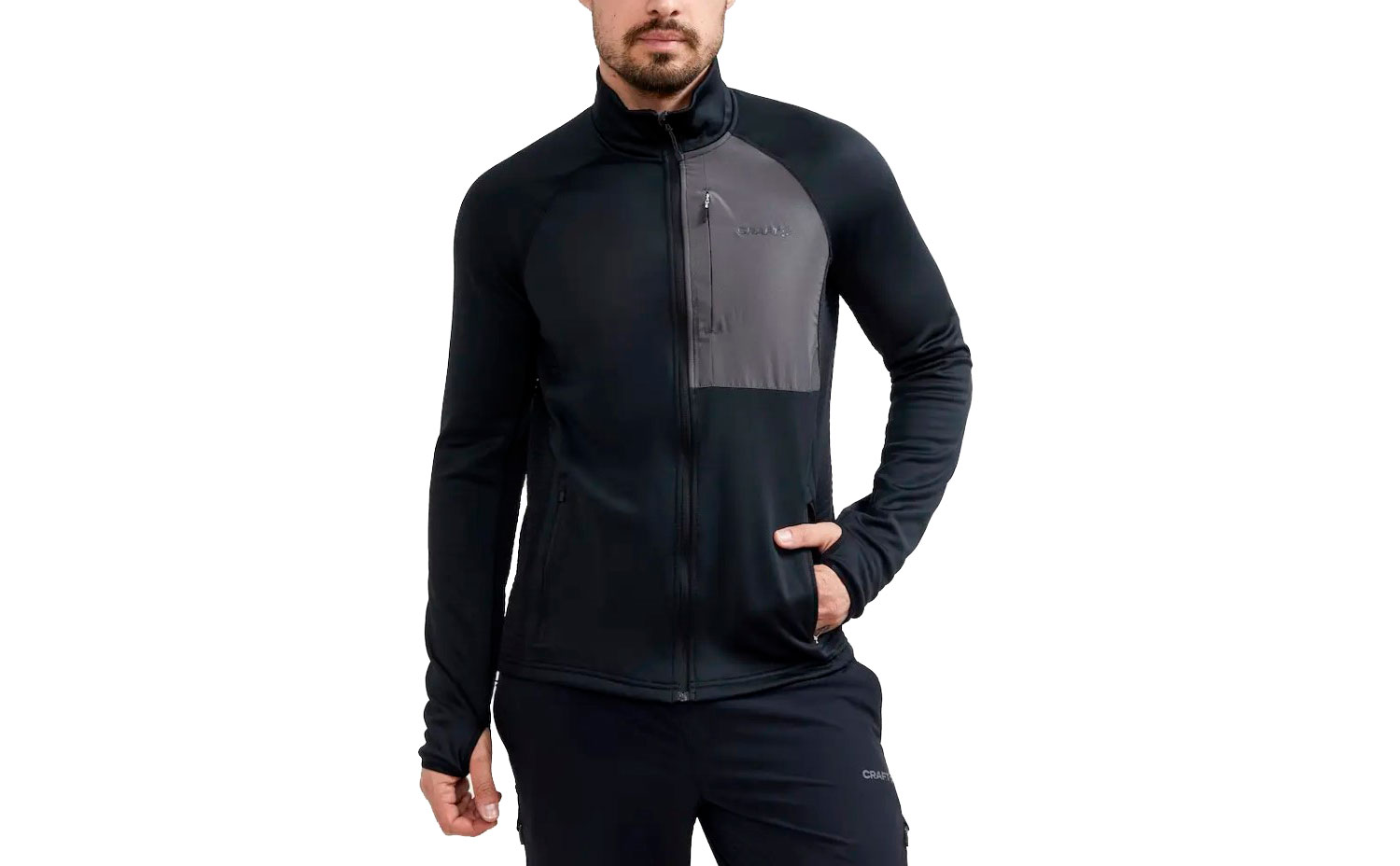 Фотография Кофта Craft ADV Tech Fleece Thermal midlayer мужская, размер L, сезон AW 21, черный 3