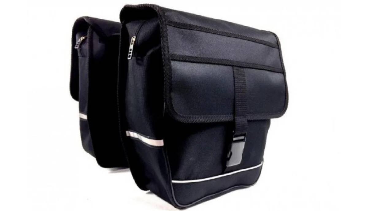 Велосумка на багажник Spencer 2-ох секционная 28л, черный 2 Велосумка на багажник Spencer 2-ох секционная 28л, черный 2