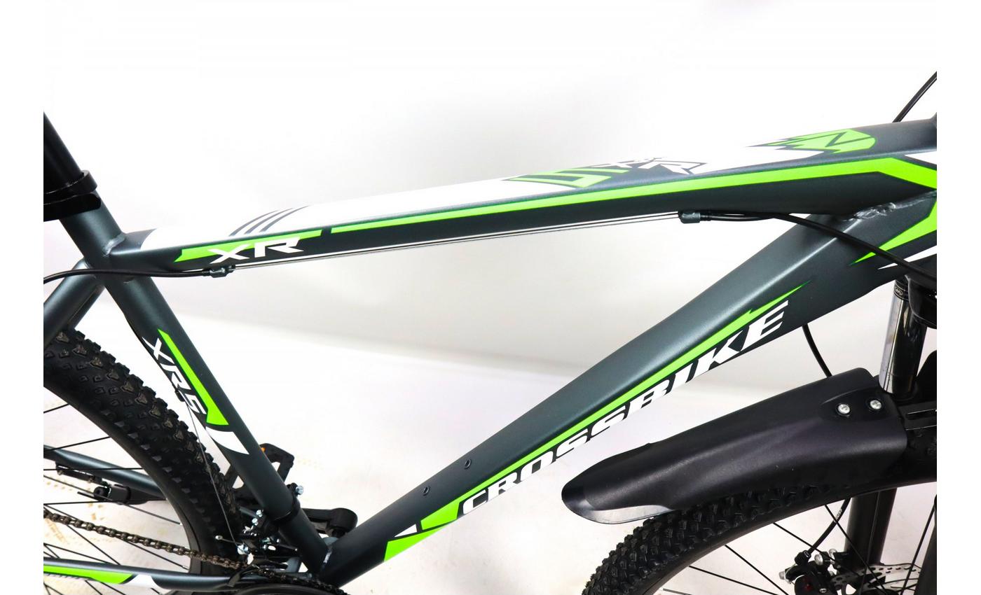 Велосипед CrossBike Racer 29" розмір L рама 20 2022 Сірий-Зелений 5 Велосипед CrossBike Racer 29" розмір L рама 20 2022 Сірий-Зелений 5