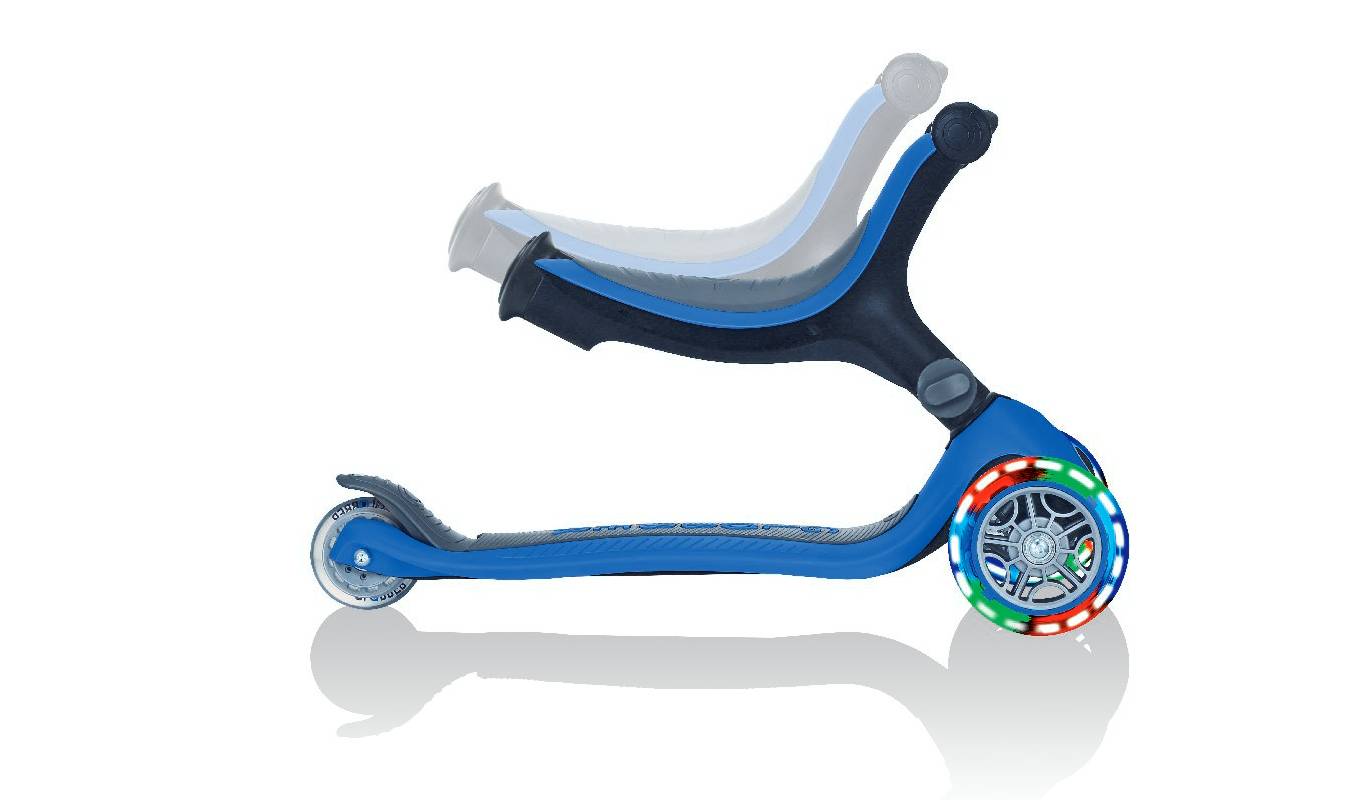 Самокат GLOBBER GO UP FOLDABLE PLUS синий, светящиеся колёса, 1+ 6