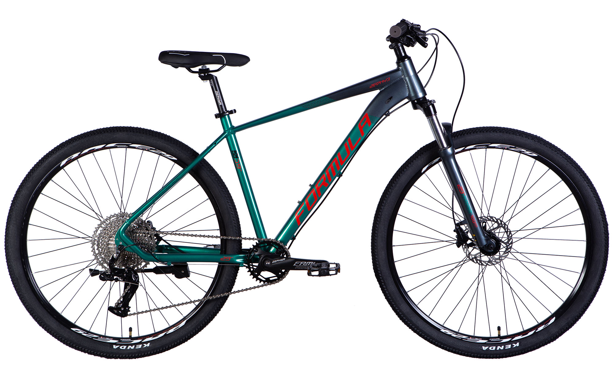 Formula ZEPHYR PRO HDD 29 Велосипед, розмір L, рамка-19 ", 2025, темне срібло з зеленим Formula ZEPHYR PRO HDD 29 Велосипед, розмір L, рамка-19 ", 2025, темне срібло з зеленим