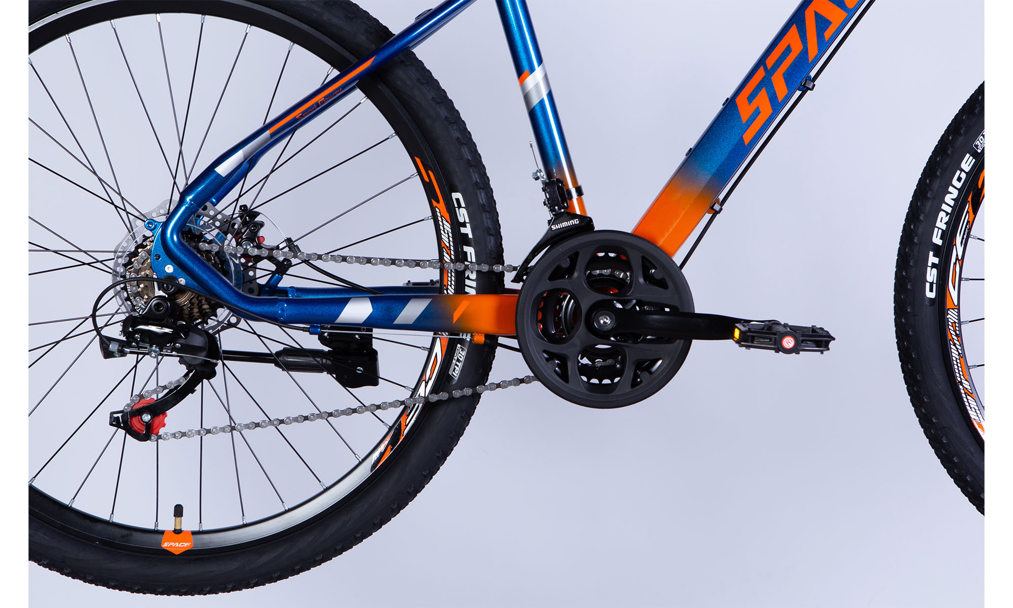 Велосипед SPACE MERCURY DD FR 29", размер L, рама-20", год 2026, сине-оранжевый 3