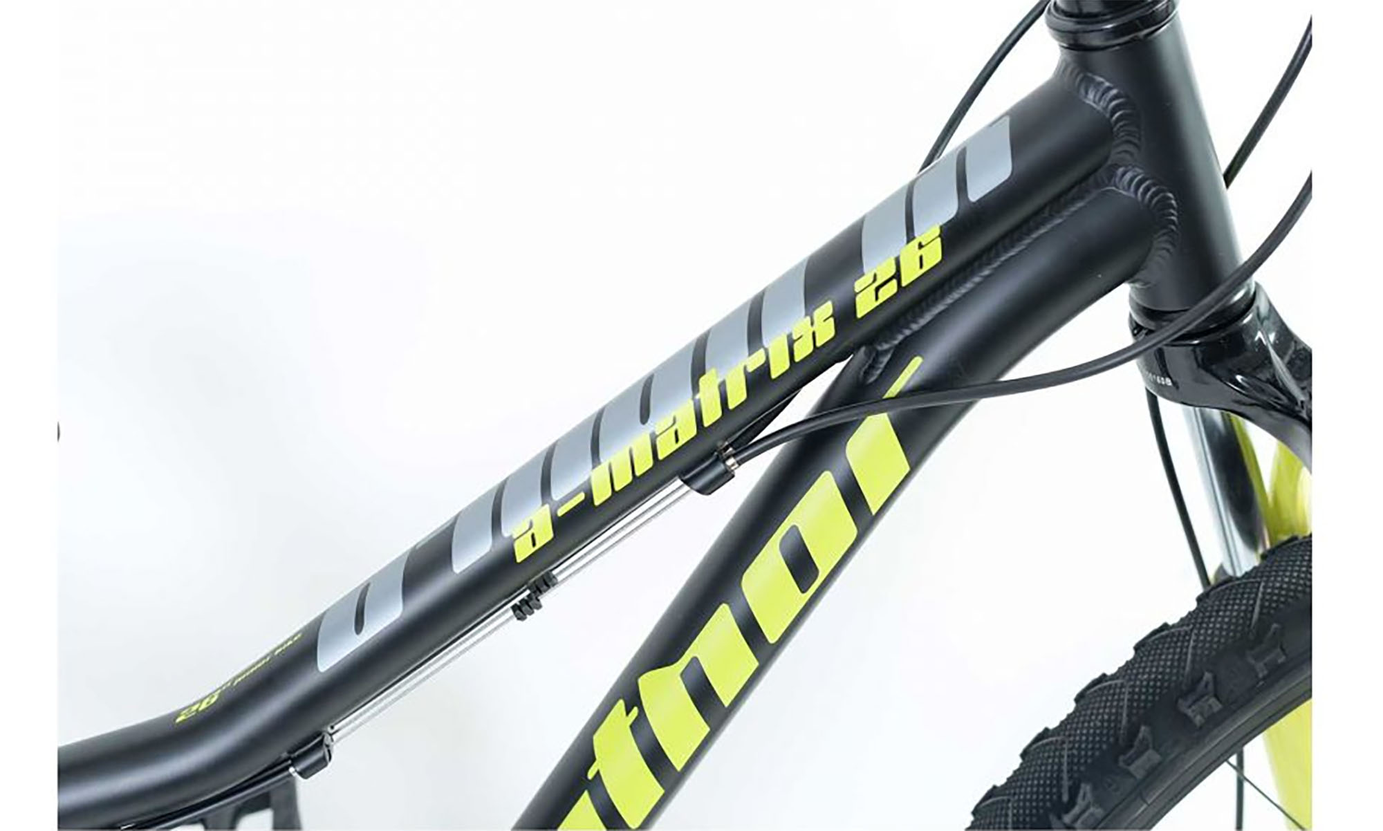 Велосипед AUTHOR A-Matrix 26" D II, размер XS, рама 13,5", год 2025, черно-салатовый 2
