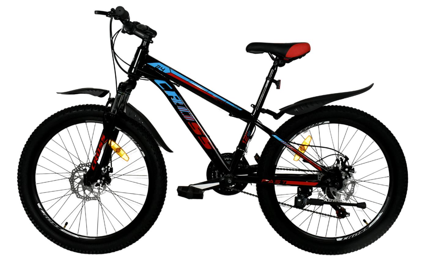 Фотографія Велосипед Cross FAST 24" розмір XXS рама 12" 2023 Чорно-Червоний 3