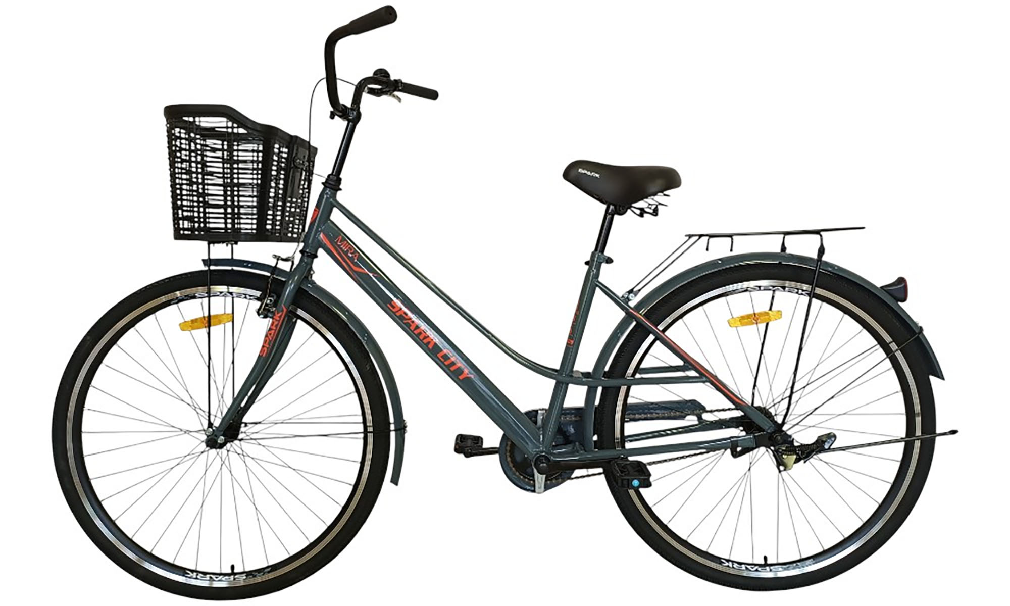 Велосипед SPARK CITY MIRA 28", размер M, рама - 18", год 2026, серый 4 Велосипед SPARK CITY MIRA 28", размер M, рама - 18", год 2026, серый 4