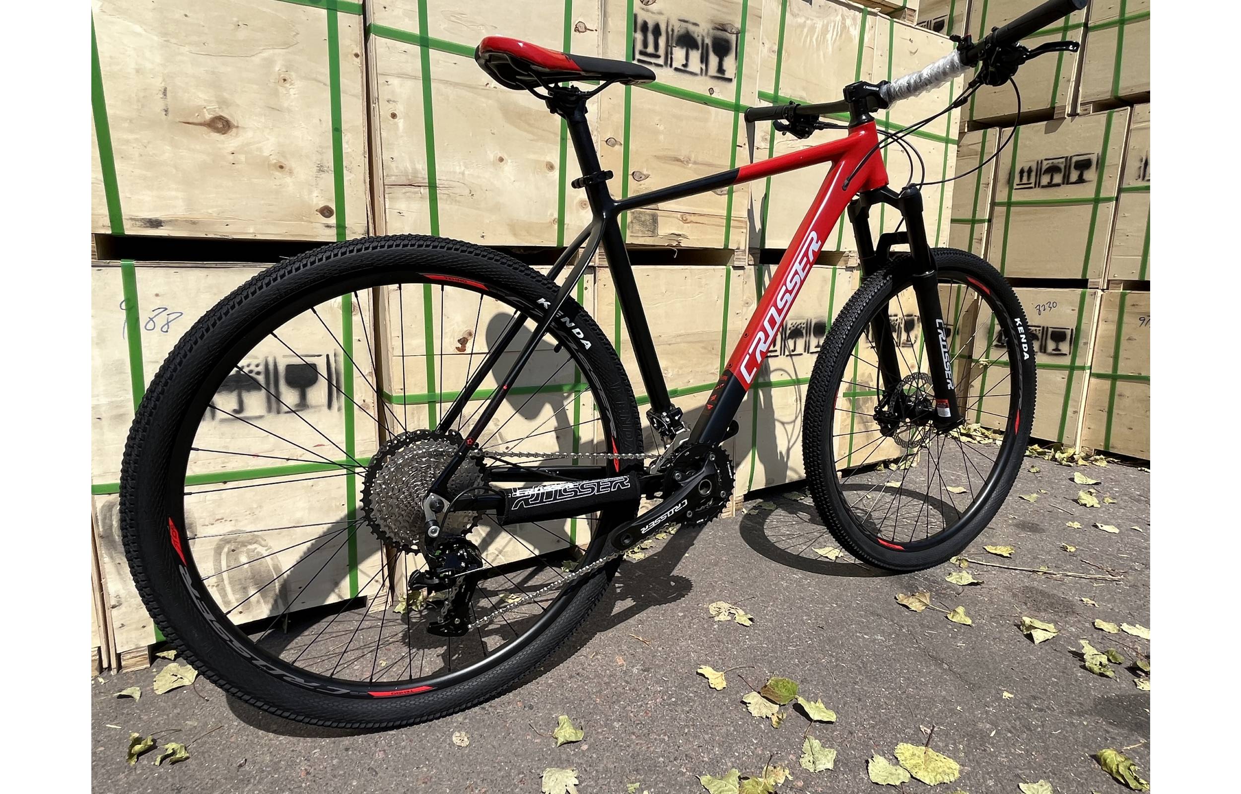 Фотографія Велосипед Crosser MT-041 2x12 29" размер XL рама 21 2022 Черно-красный 7
