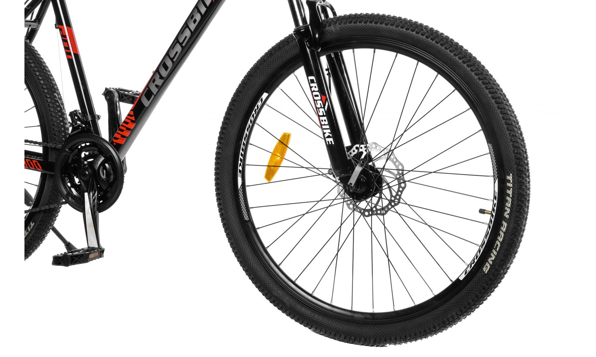 Велосипед CrossBike Everest 27.5", розмір S, рама 15", рік 2024, Чорний-червоний 2