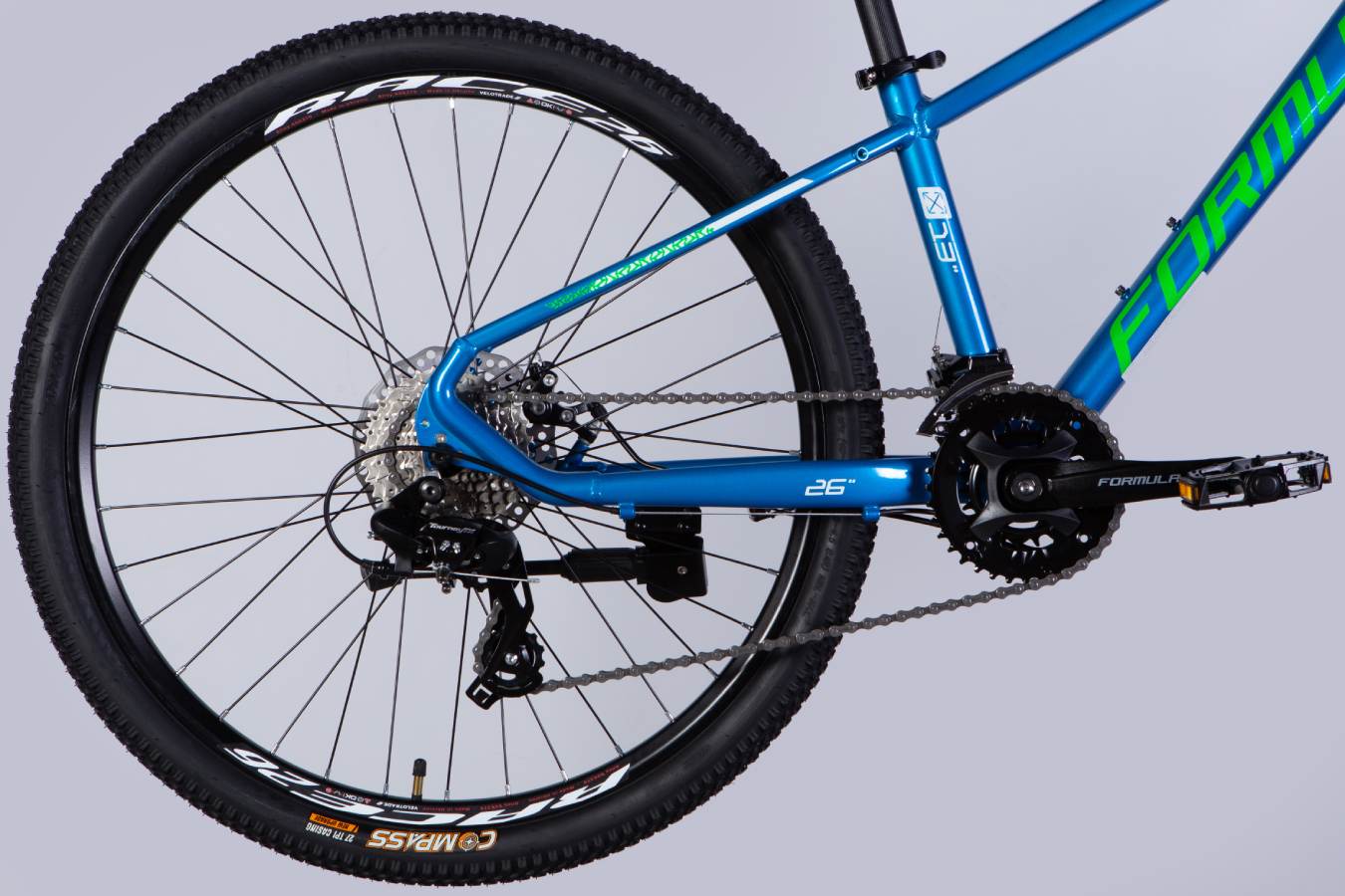 Велосипед Formula THOR DD CS 26", размер XS, рама 13", 2025, сине-зеленый  3