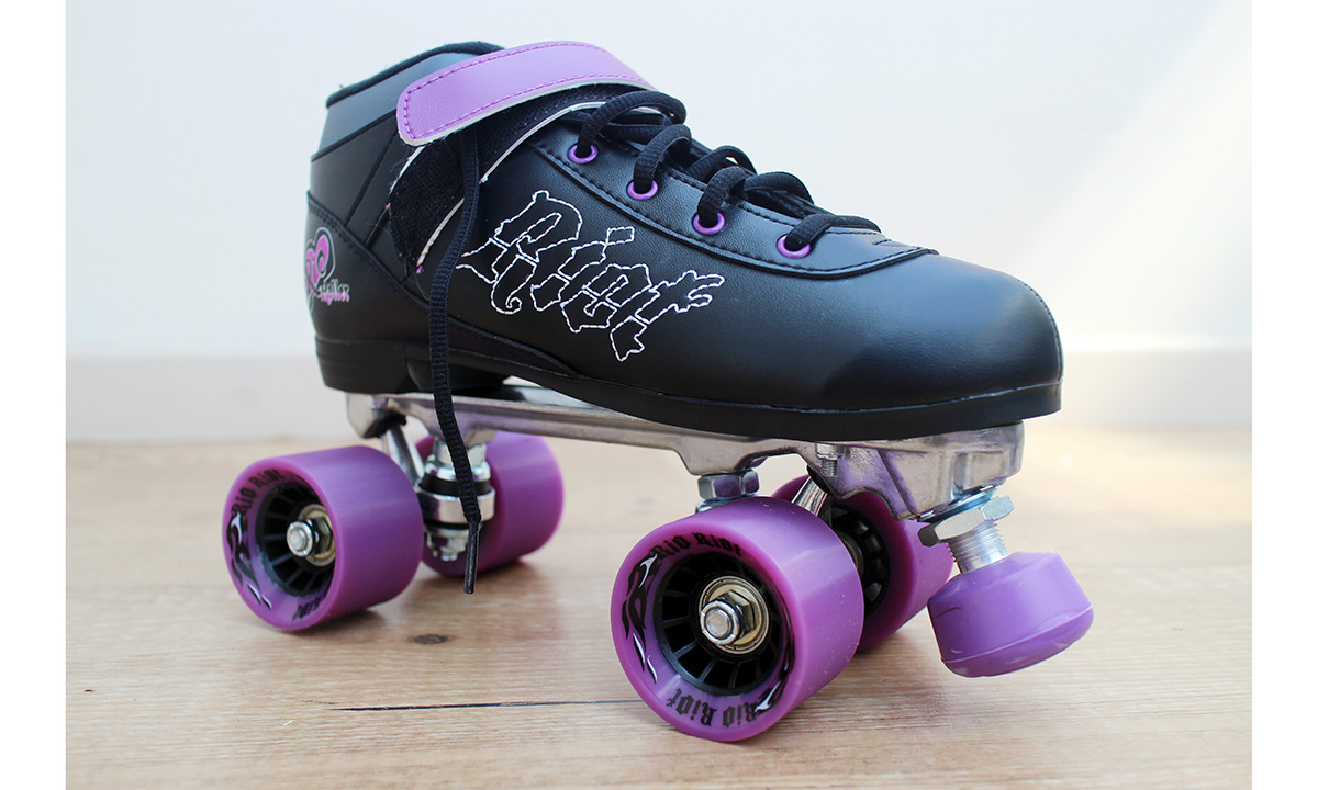 Ролики Rio Roller RIOT, размер 37 Черно-фиолетовый 5