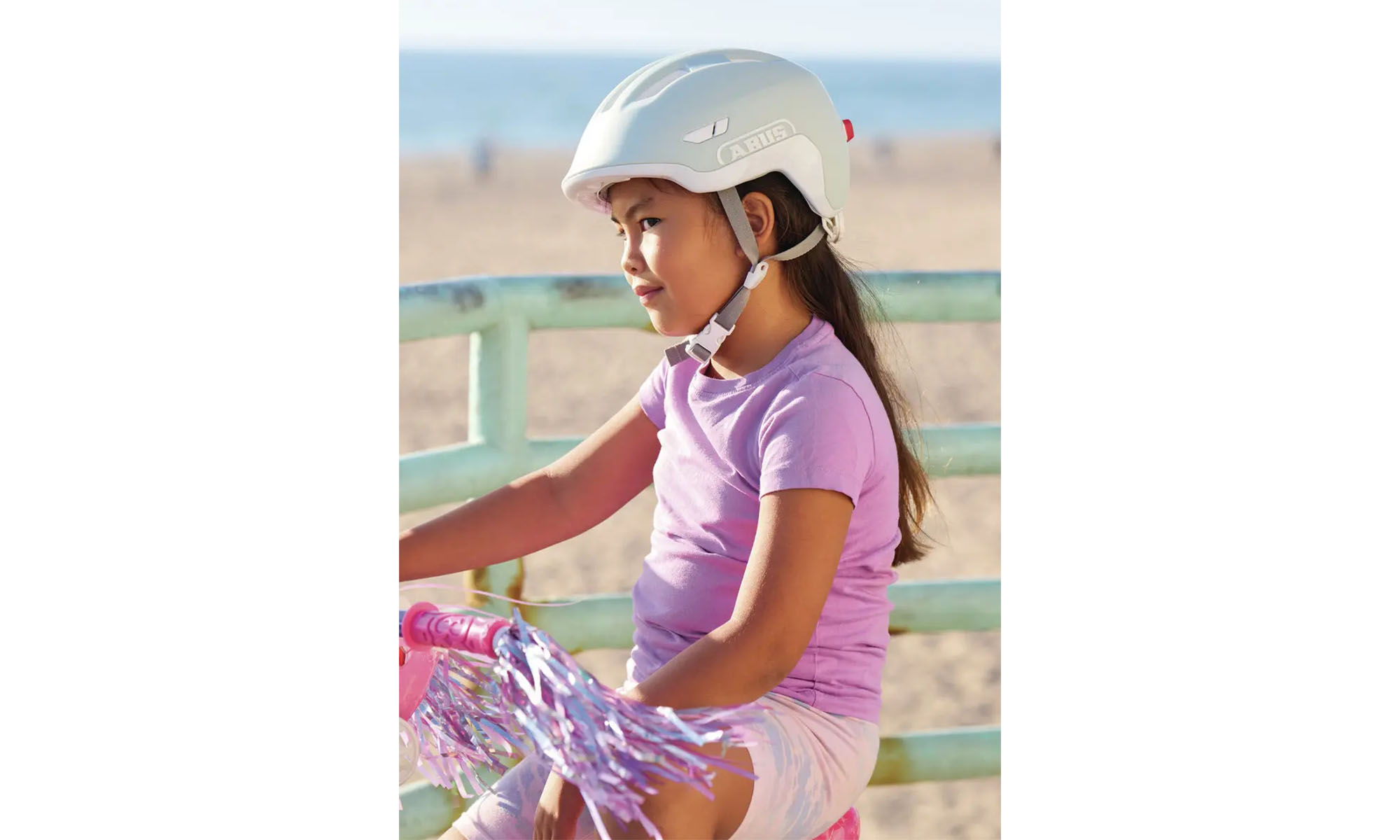 Велошлем детский ABUS SMILEY 3.0 ACE LED pure mint, размер M (50-55 см), зеленый 2