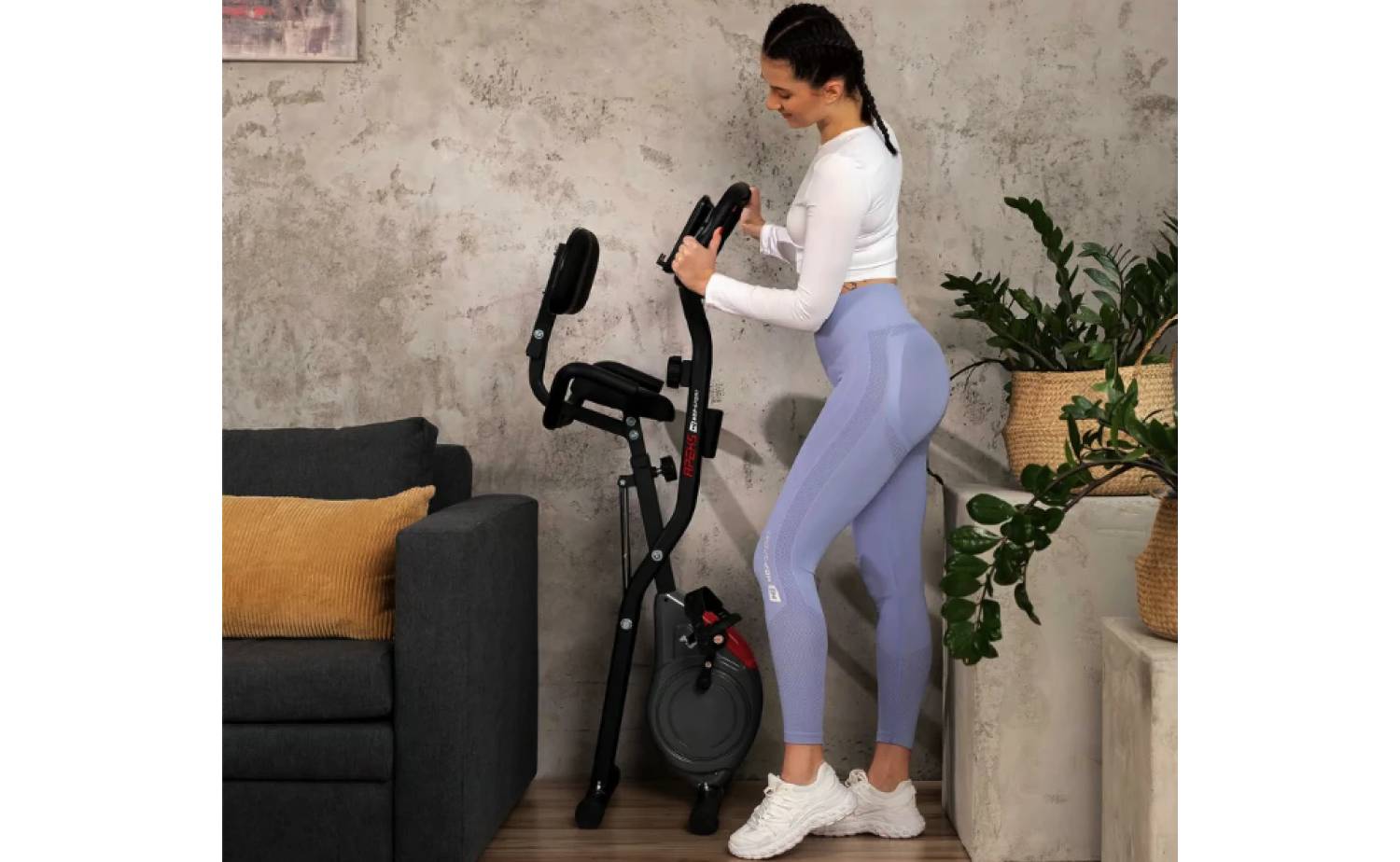 Велотренажер Hop-Sport HS-3030X Apeks X-Bike сірий 3