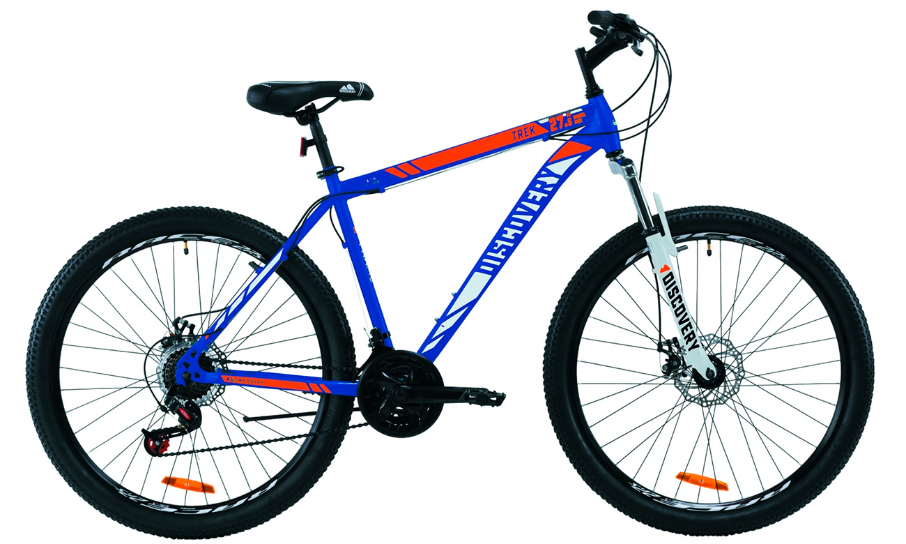 Фотография Велосипед Discovery 27,5 TREK DD (2020) 2020 Сине-оранжевый 6