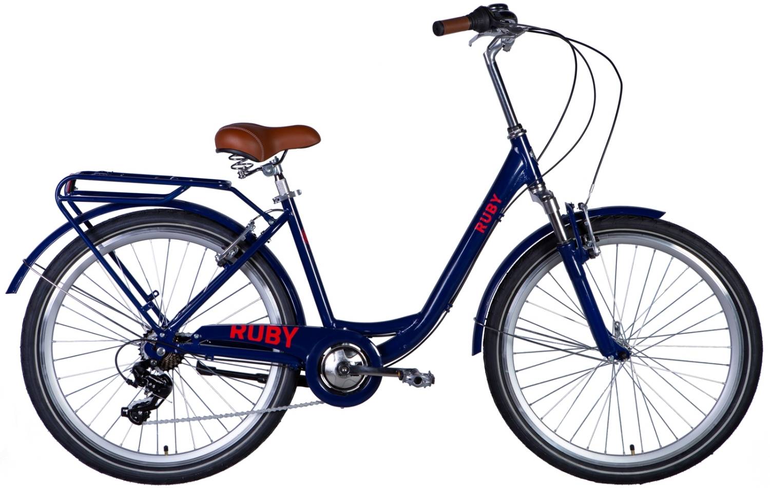 Фотография Велосипед Dorozhnik RUBY AM Vbr 26" размер М рама 17 2024 Темно-синий