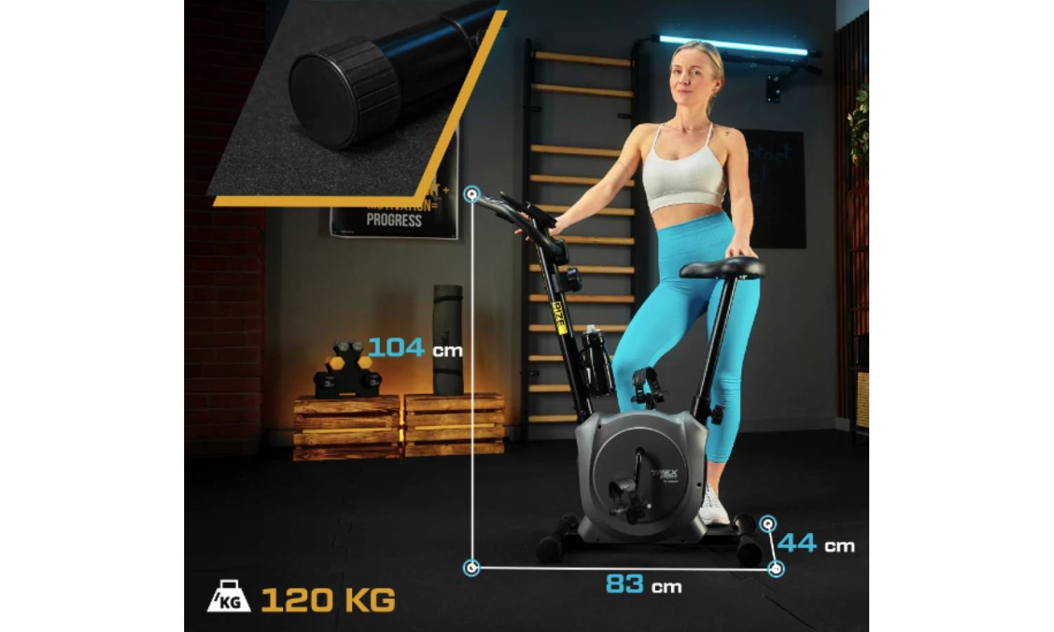 Велотренажер Trex Sport TX-350MB RIZE магнітний сірий 5