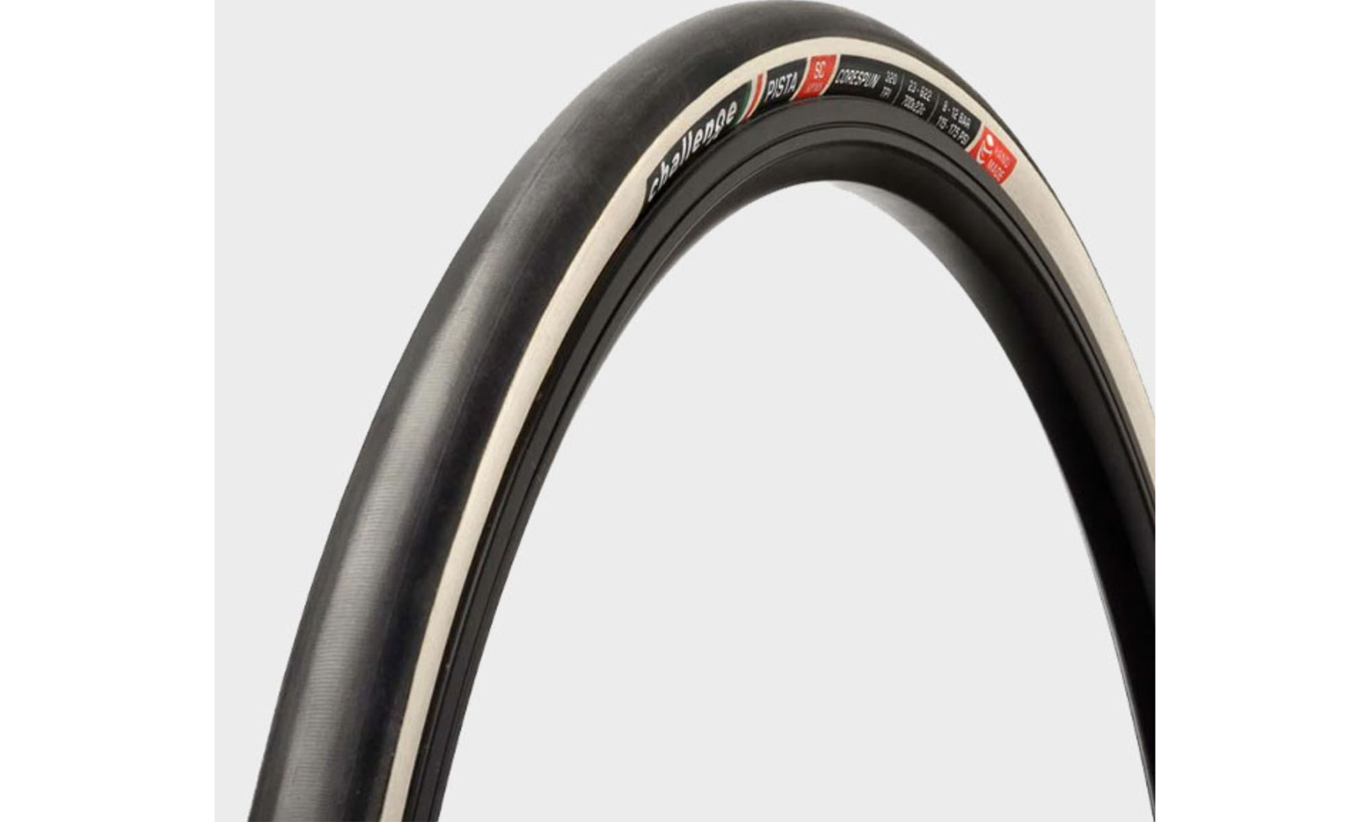 Покрышка Challenge Tires Pista SC, 700x23, Black / White, 320TPI Покрышка Challenge Tires Pista SC, 700x23, Black / White, 320TPI