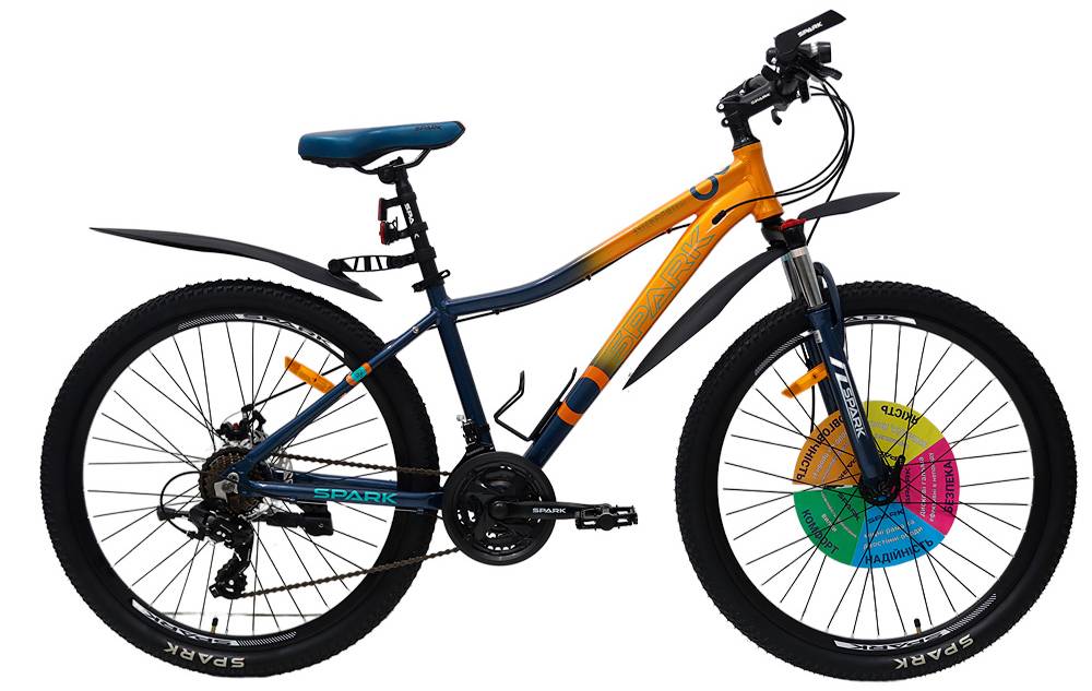 Фотографія Велосипед SPARK MONTERO 26" размер S рама 15" 2024 Оранжево-синий
