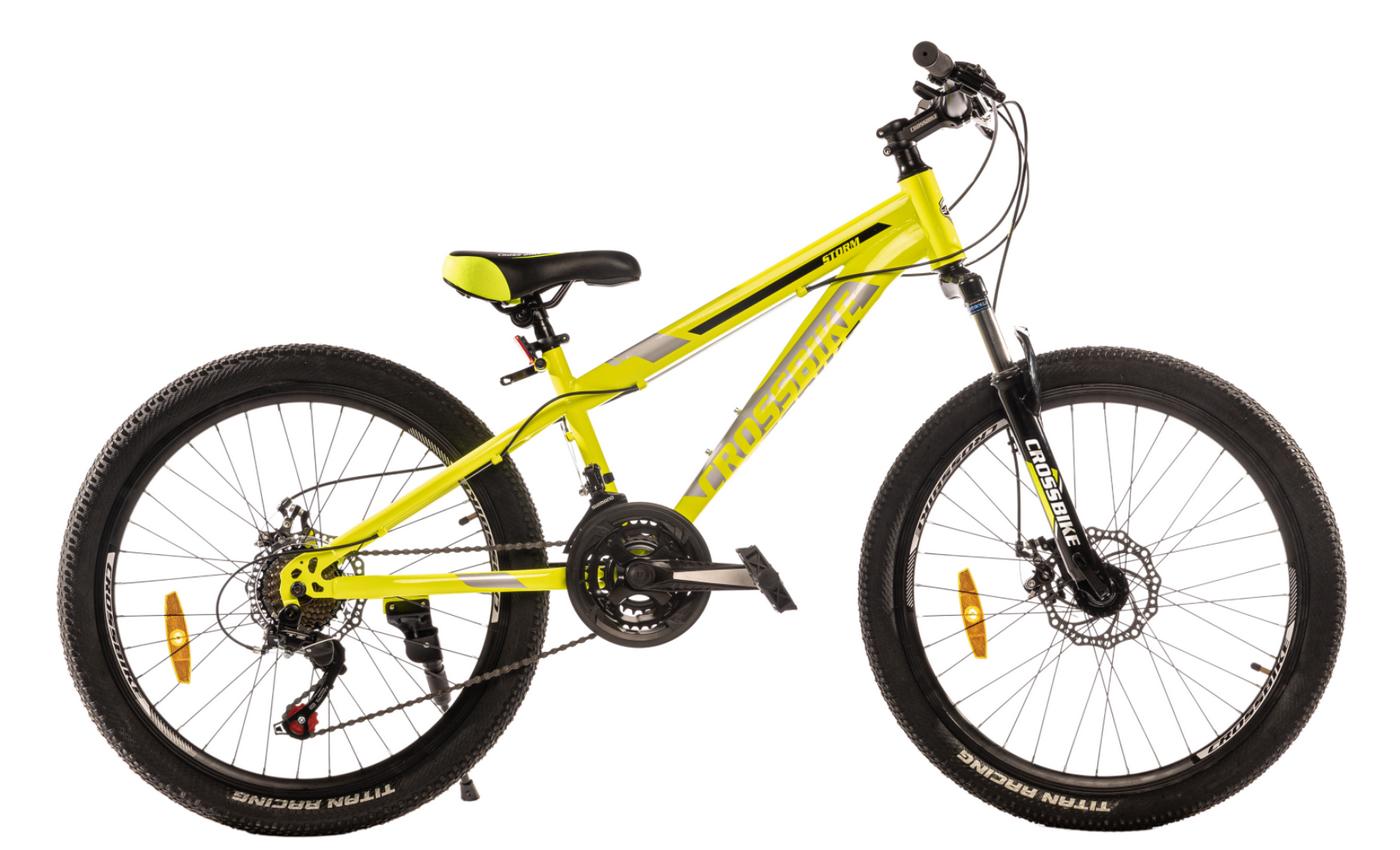 Фотография Велосипед CrossBike STORM 24" размер XXS рама 13 2022 Желтый