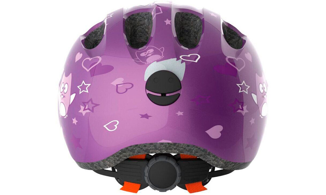 Фотография Шлем детский ABUS SMILEY 2.0 Purple Star, размер S (45-50 см)  Фиолетовый с совами