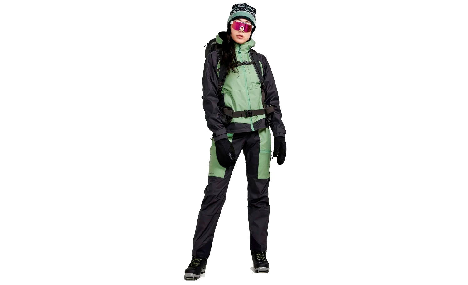 Фотография Куртка Craft ADV BACKCOUNTRY женская, размер XL, сезон AW 22, черно-зеленый 2
