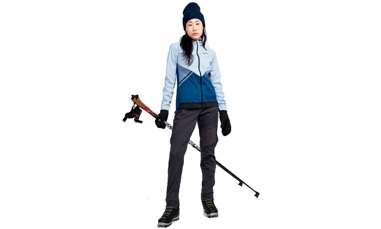 Куртка Craft GLIDE HOOD JKT жіноча, розмір S, сезон AW 22, біло-синій 2