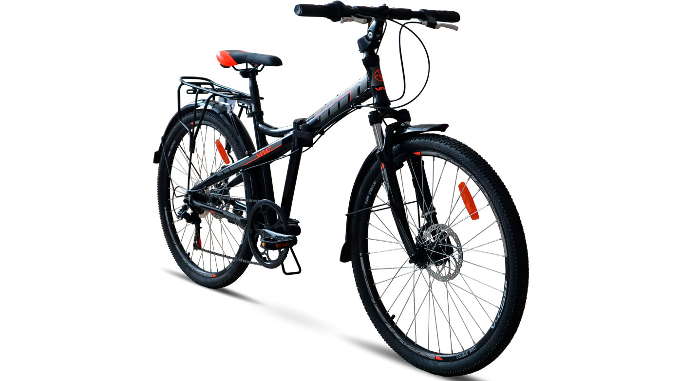 Фотографія Велосипед складний VNC TerraWay A3 FS 26" розмір S 2023 Чорно-жовтогарячий 3