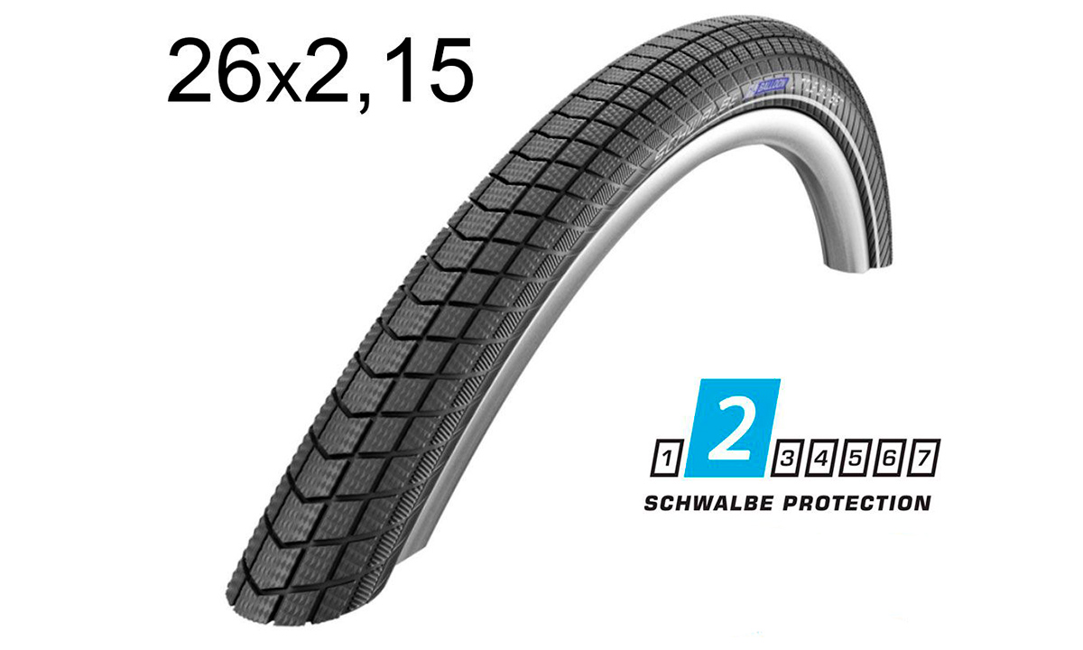 Фотография Покрышка Schwalbe 26x2.15 (55-559) BIG BEN RaceGuard B/B-SK+RT HS439 EC 67EPI 37B black