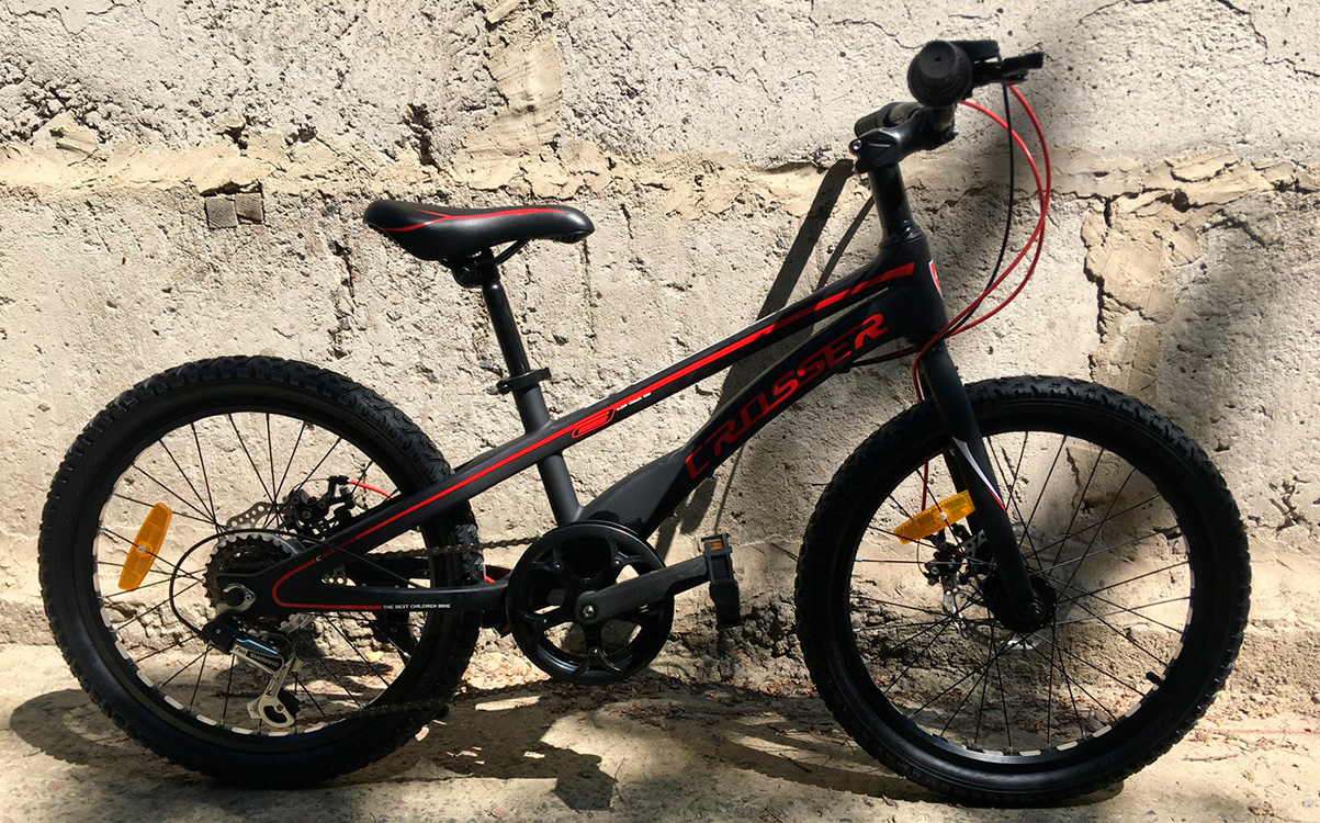 Фотография Велосипед Crosser MTB PREMIUM RIGID 20" 2021 Черно-красный