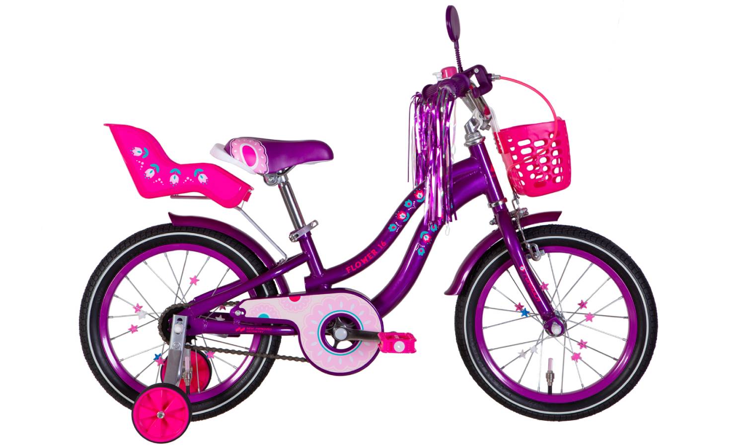 Фотографія Велосипед Formula FLOWER PREMIUM 16" рама 8.5" 2024 Фиолетовый