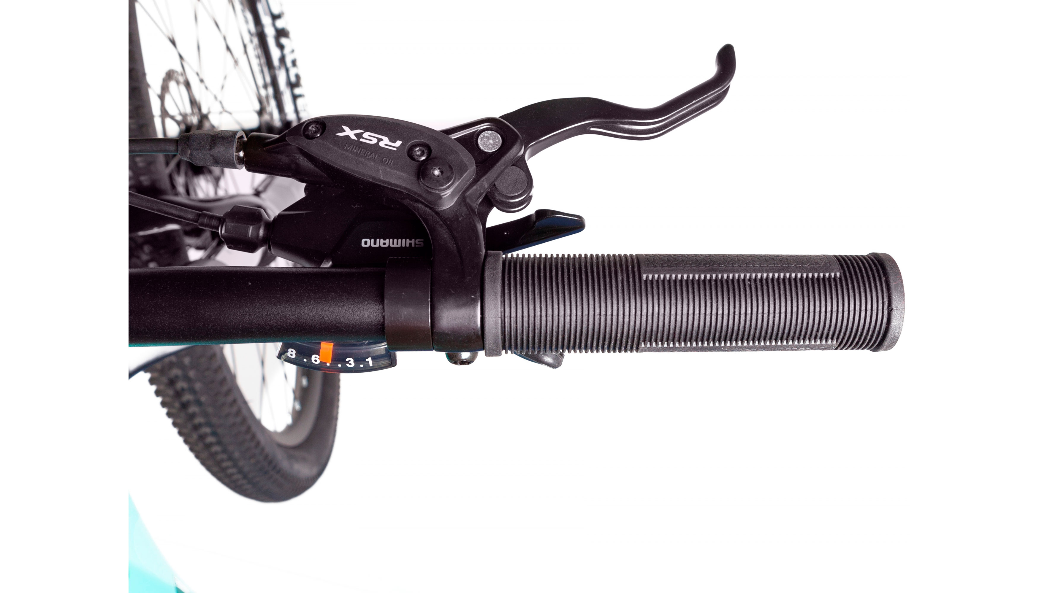 Фотография Велосипед Trinx M600 Elite 27,5" размер М рама 18 2022 Cyan-Black-Green 2