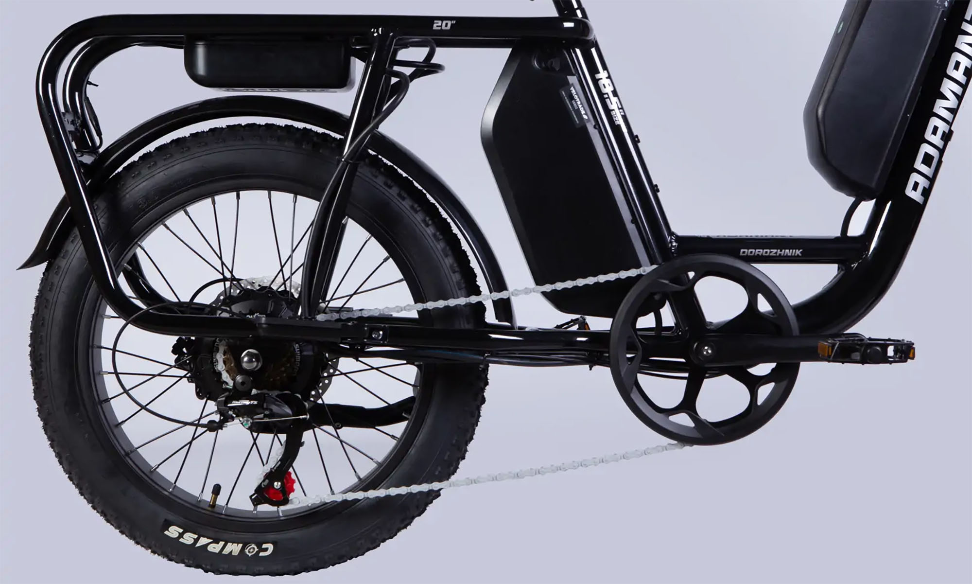 Велосипед с электроприводом Dorozhnik eADAMANT HDD 20", размер M, рама-18,5", 48B, 17.5+12.5А*ч, 1000Вт, год 2025, черный 2 Велосипед с электроприводом Dorozhnik eADAMANT HDD 20", размер M, рама-18,5", 48B, 17.5+12.5А*ч, 1000Вт, год 2025, черный 2