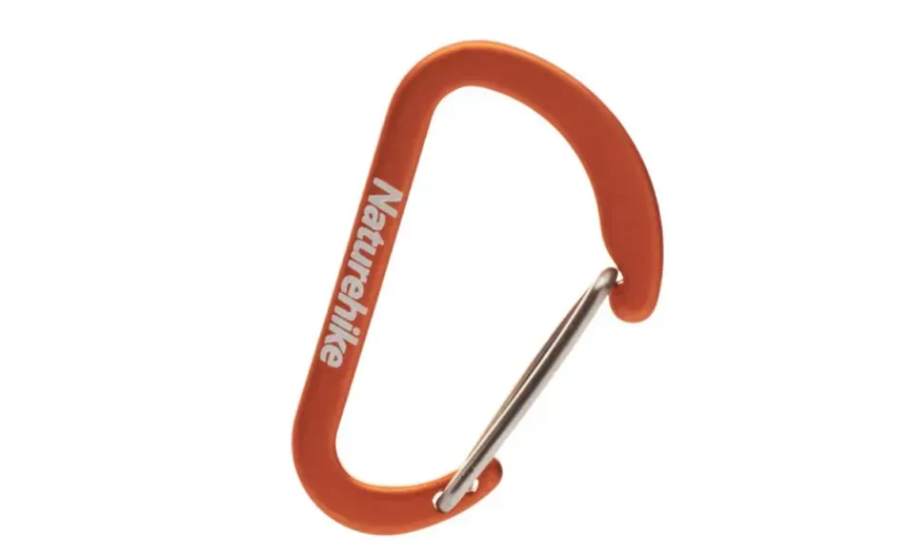 Карабин алюминиевый Naturehike D-type NH15A004-H, 4 см, оранжевый (2 шт.) 4