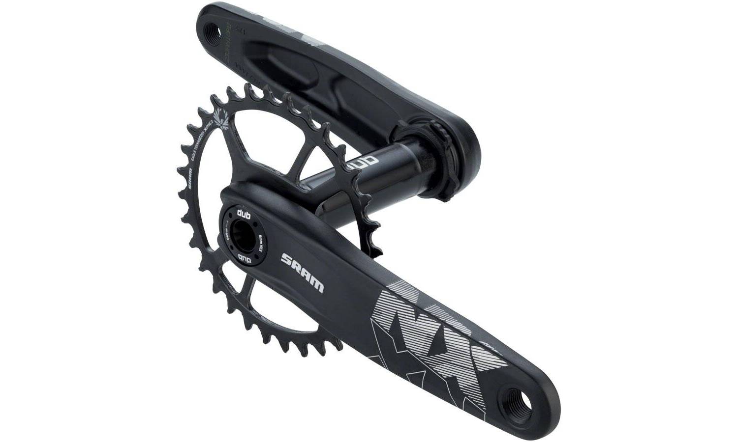 Фотография Шатуны SRAM Crank NX Eagle Fat Bike 4" DUB 12ск 175 Direct Mount Звезда 30t X-SYNC 2 Steel Black