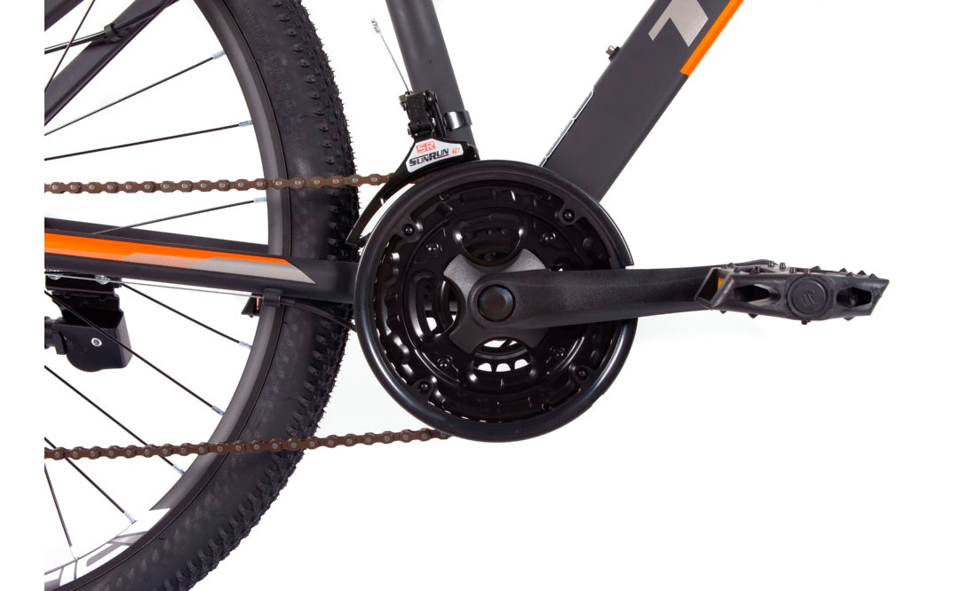 Фотографія Велосипед Trinx M100 Elite 27.5" розмір L рама 20 2022 Matt-Black-Grey-Orange 5