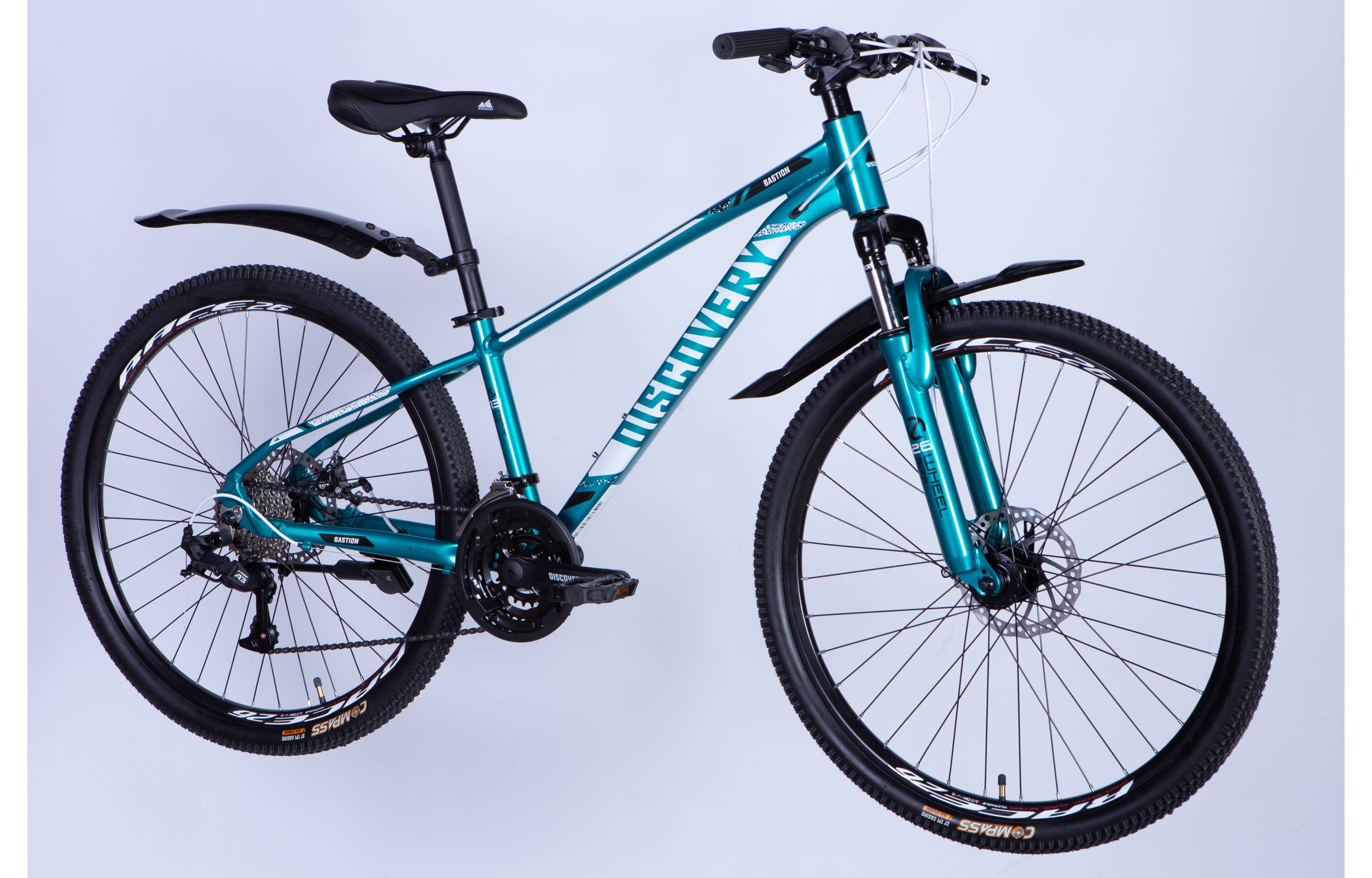 Фотография Велосипед Discovery BASTION DD 26" размер М рама 18" 2025 бирюзовый 6