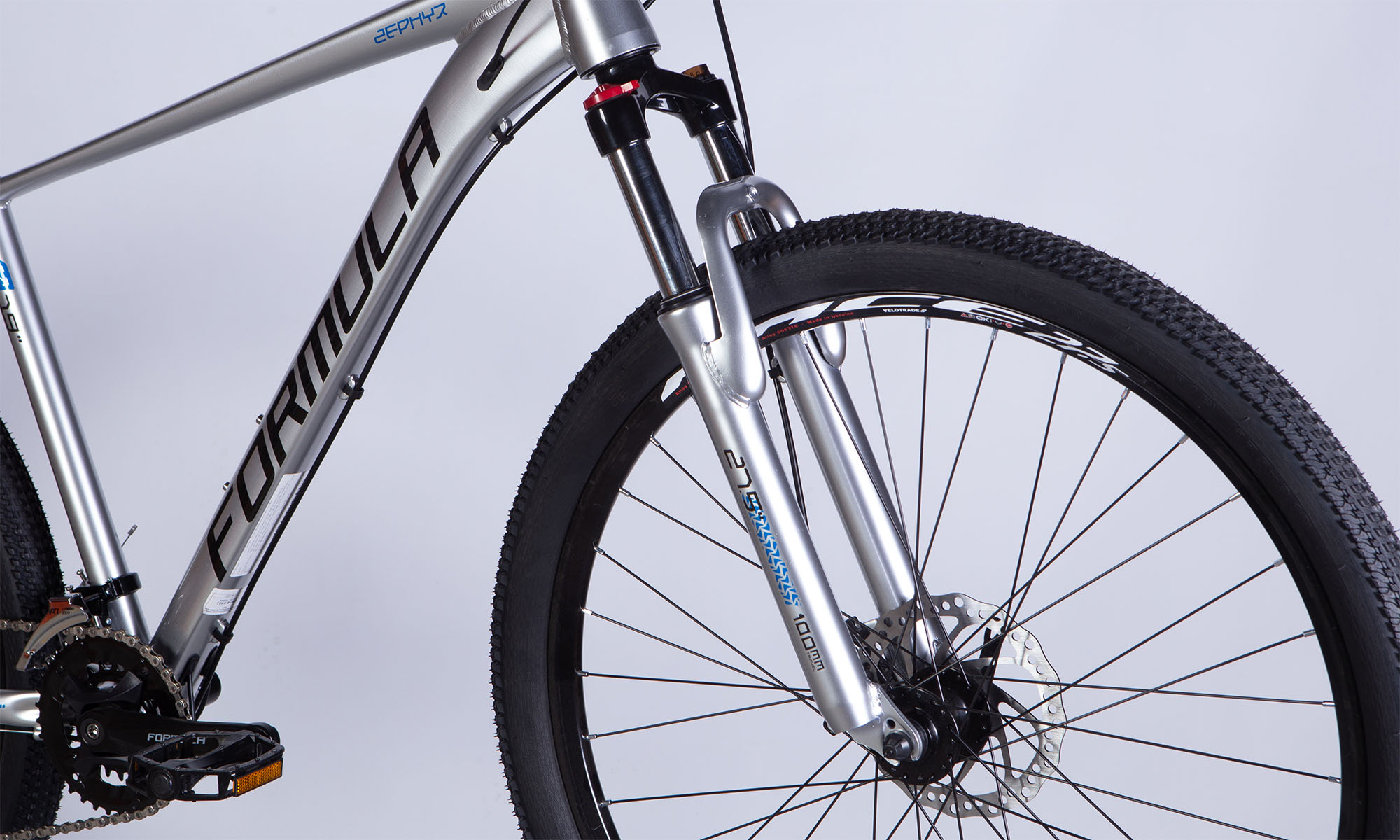 Фотографія Велосипед Formula ZEPHYR 2.0 DD CS 27,5", размер L, рама 19", 2025, серебристый 6