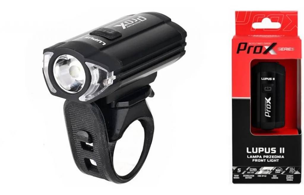Фара передня ProX LUPUS II 300Lm, 1100mAh USB-c, чорний 2