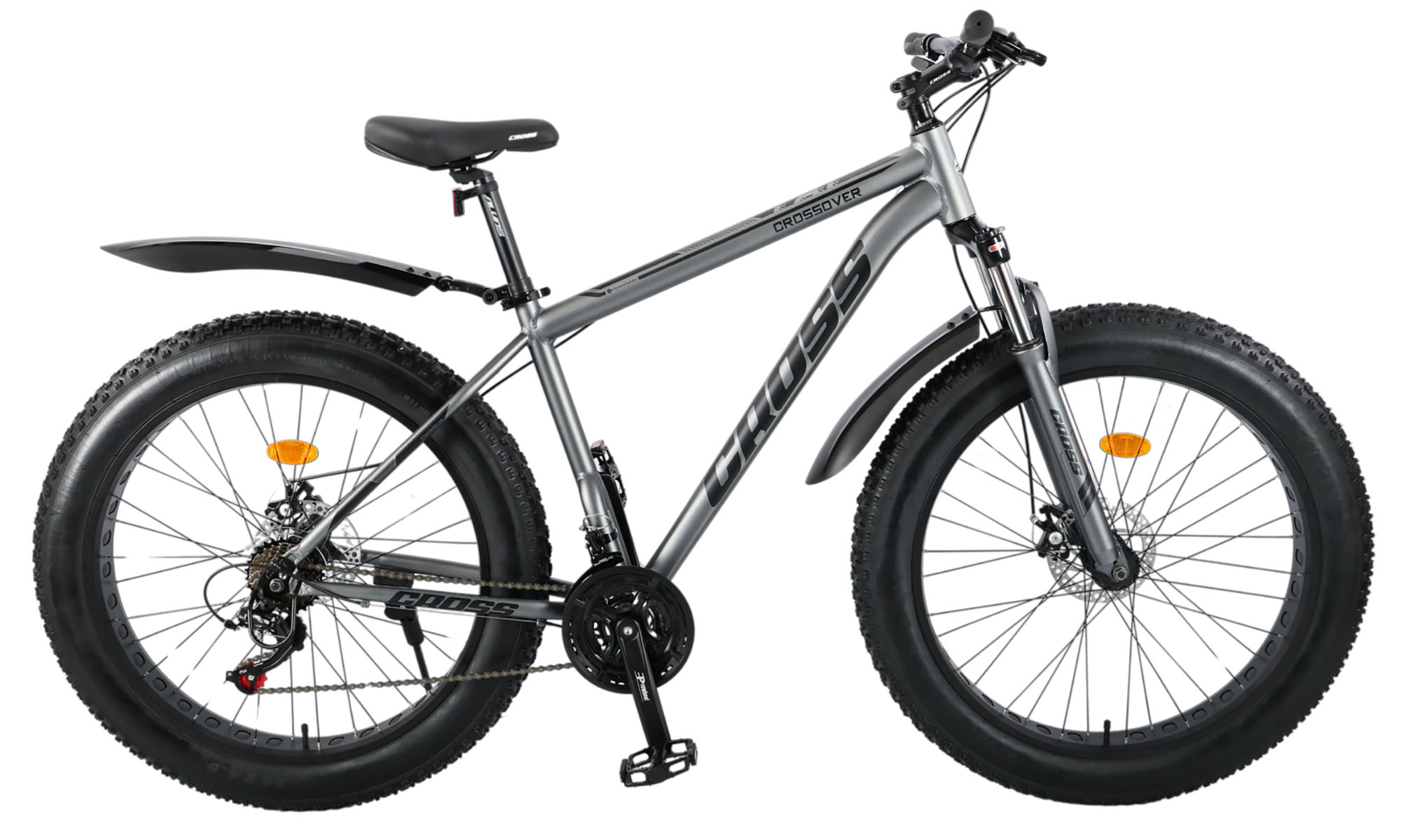 Велосипед Cross Crossover susp 26", размер L, рама 19", год 2025,  Серый 