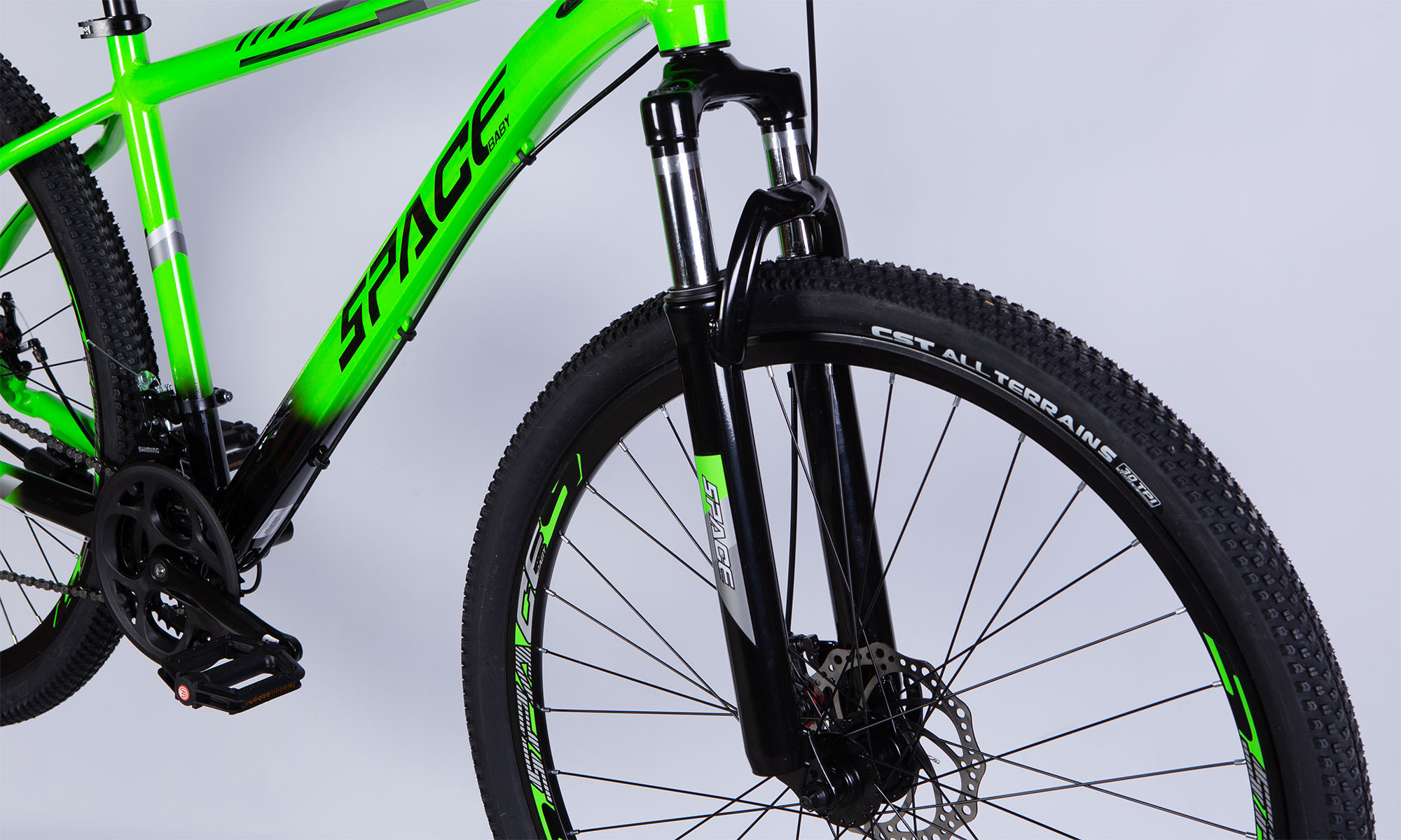 Велосипед SPACE MERCURY DD FR, 29", розмір M, рама-18", 2025, зелено-чорний 5