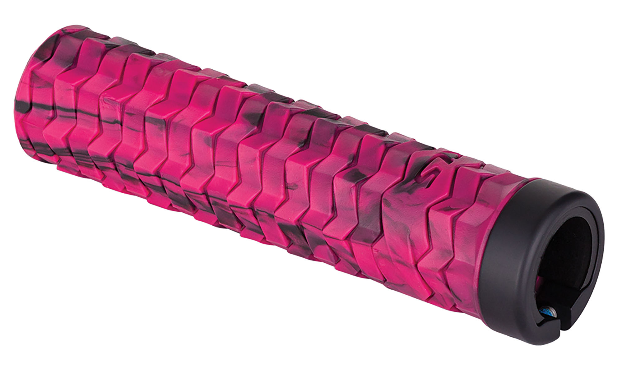 Ручки на руль с одним замком KLS Poison LockOn розовый/черный Ручки на руль с одним замком KLS Poison LockOn розовый/черный