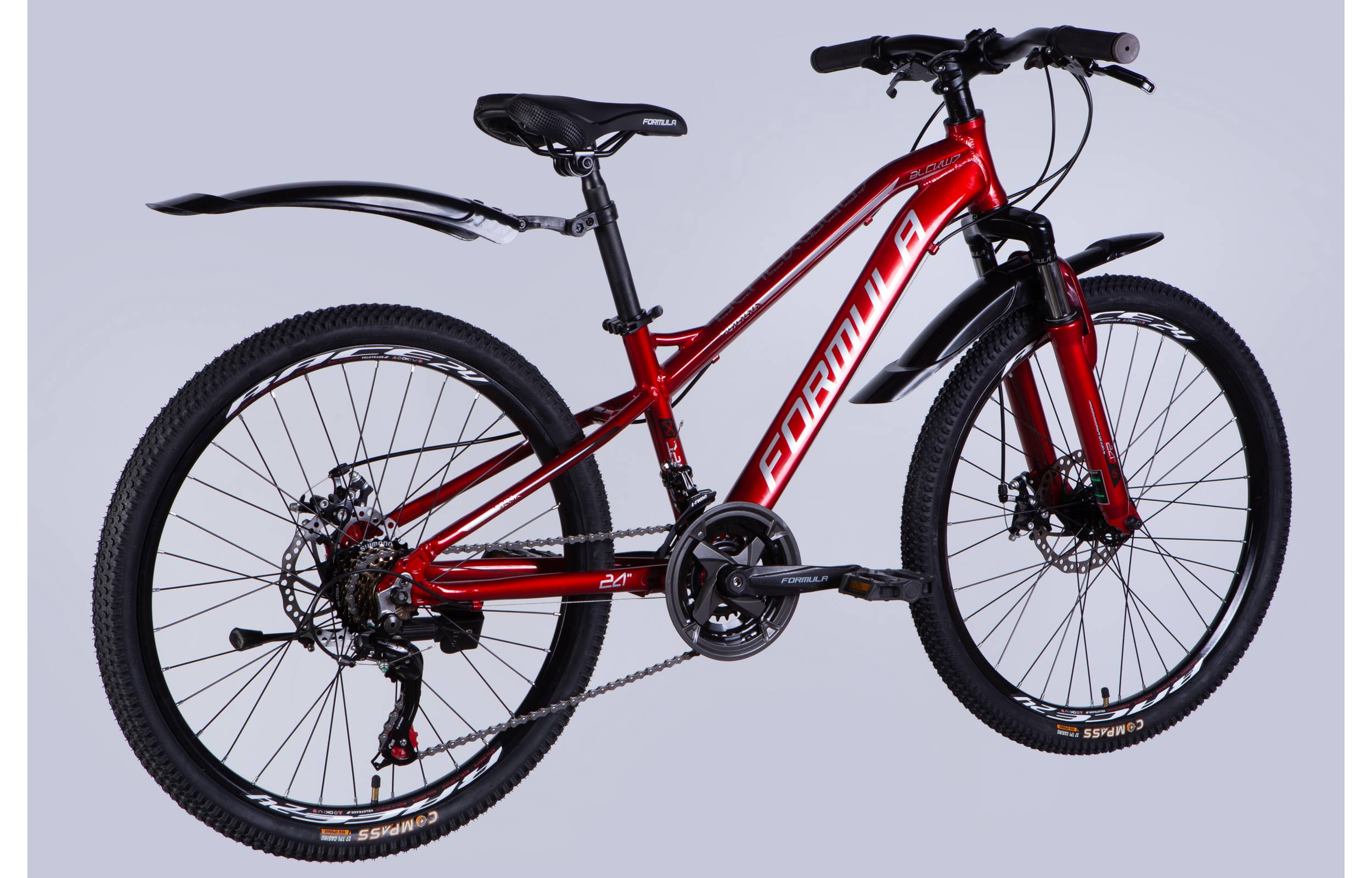 Велосипед Formula BLACKWOOD 1.0 DD 24" размер XXS рама 12,5" 2025 красно-серебристый 4