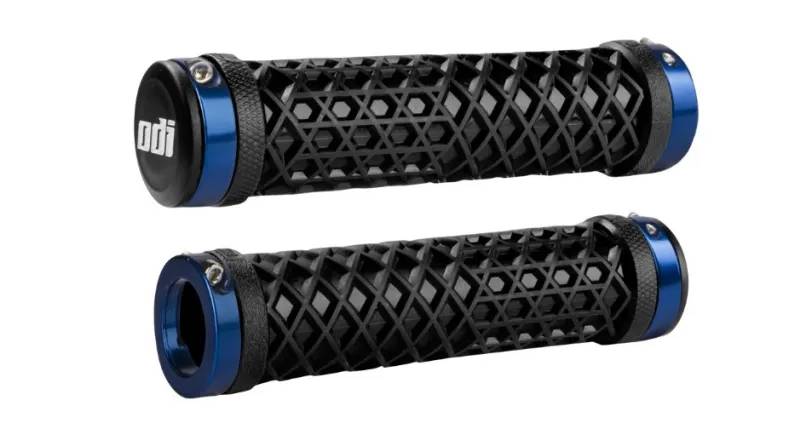 Гріпси ODI Vans® Lock-On Grips чорні з синіми замками Гріпси ODI Vans® Lock-On Grips чорні з синіми замками