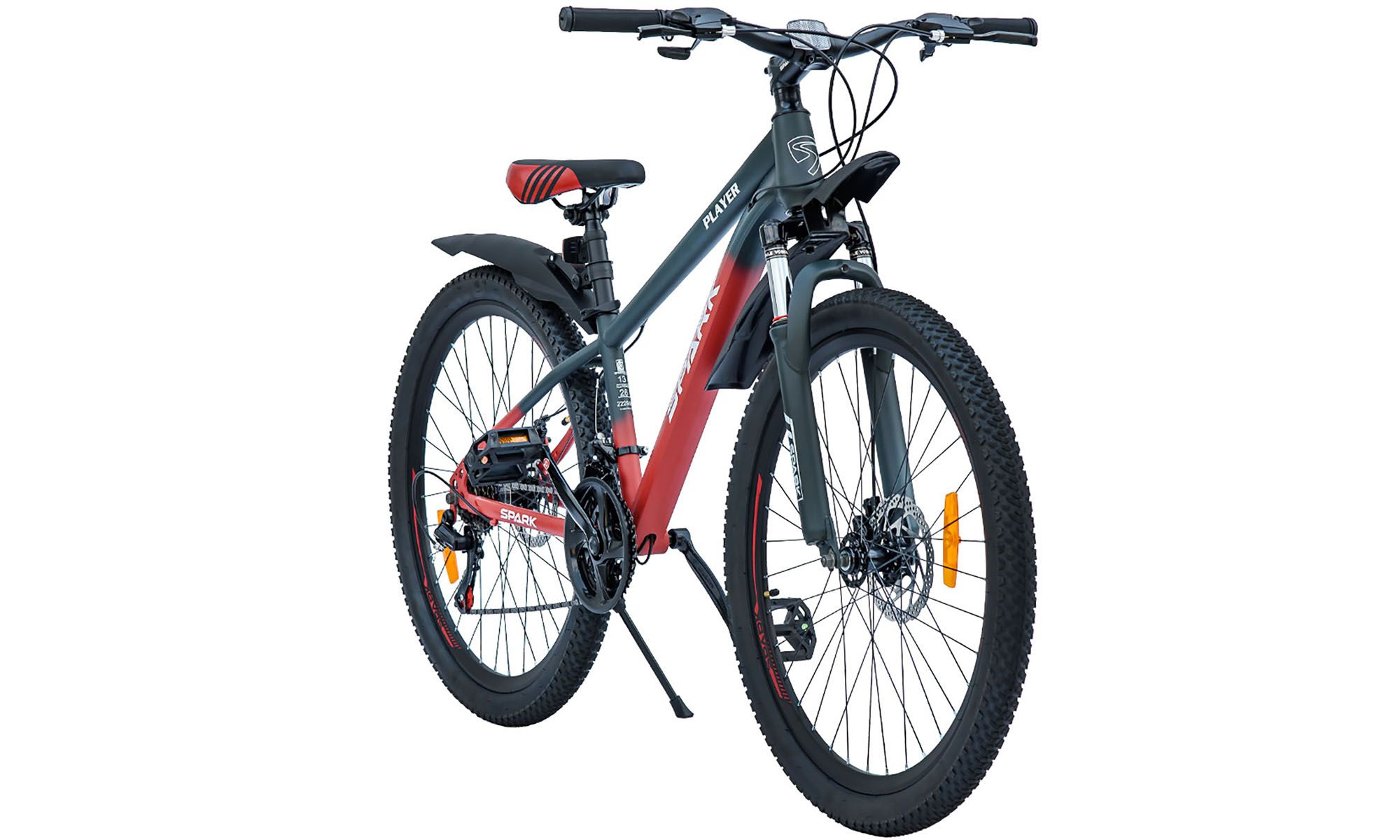 Велосипед SPARK PLAYER 26", размер XS, рама 13", год 2025, серо-красный 3