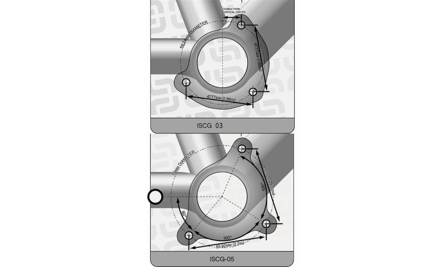 Успокоитель цепи МТБ Fouriers DX005 E-Type ISCG05 1х system 32-38Т CNC алю/пласт Blue 2